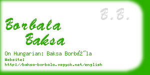 borbala baksa business card